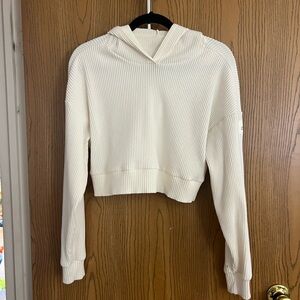 Alo Yoga cropped ribbed hoodie